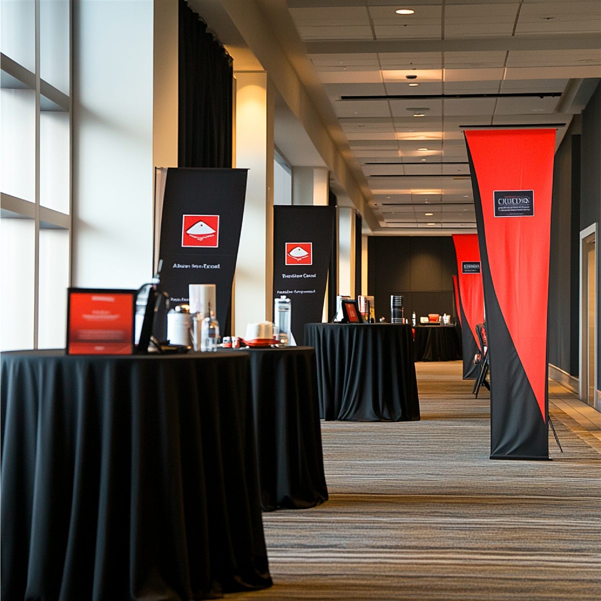 Conference event production and signage